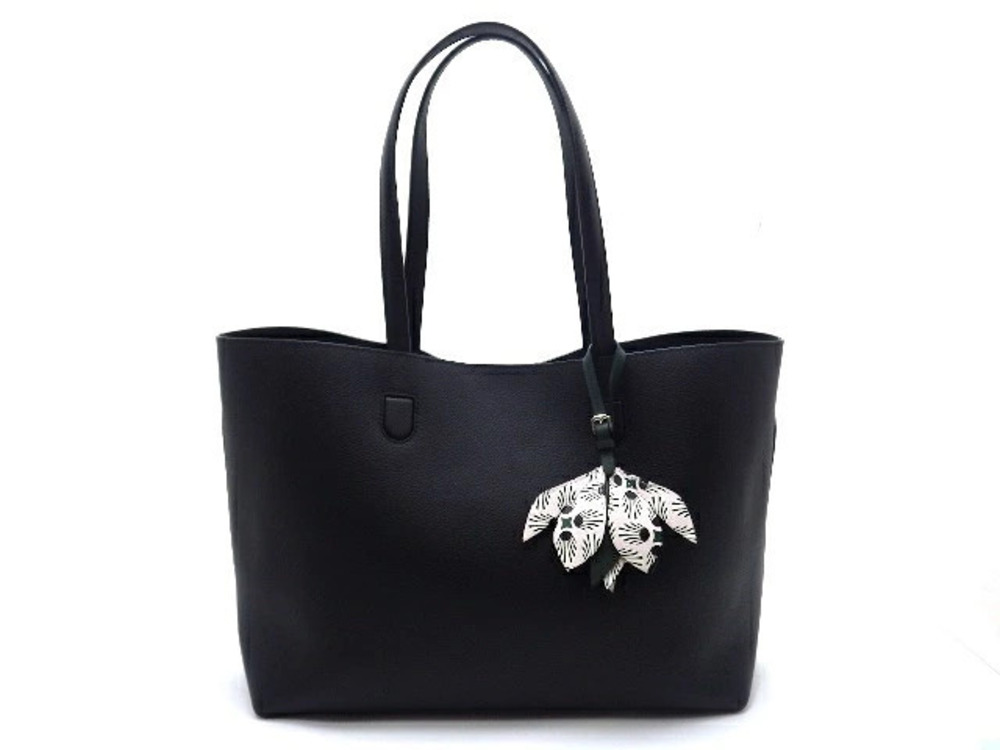 Christian Dior Blossom Tote Bag Leather Black